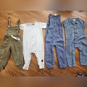 Kids One Piece Set - Blue, Green, and White